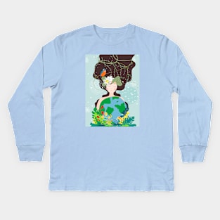 Mother Earth Kids Long Sleeve T-Shirt